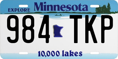 MN license plate 984TKP