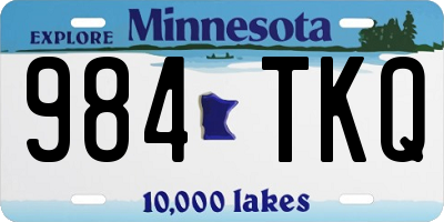MN license plate 984TKQ