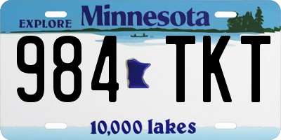 MN license plate 984TKT