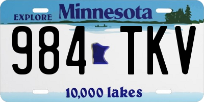 MN license plate 984TKV