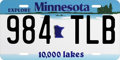 MN license plate 984TLB