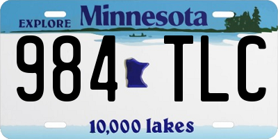 MN license plate 984TLC