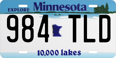 MN license plate 984TLD