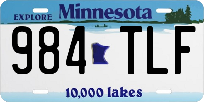 MN license plate 984TLF