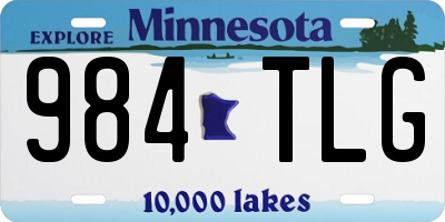 MN license plate 984TLG