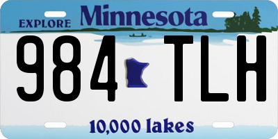 MN license plate 984TLH