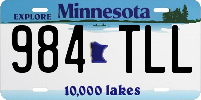 MN license plate 984TLL