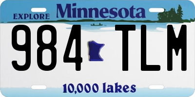 MN license plate 984TLM