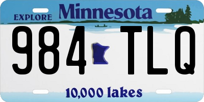 MN license plate 984TLQ