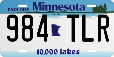 MN license plate 984TLR