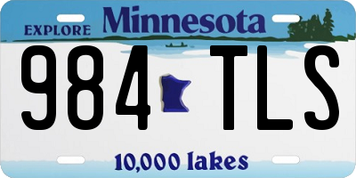 MN license plate 984TLS