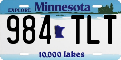 MN license plate 984TLT