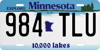 MN license plate 984TLU