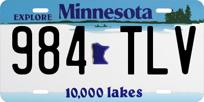 MN license plate 984TLV