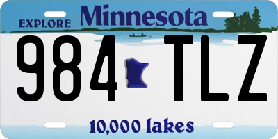 MN license plate 984TLZ