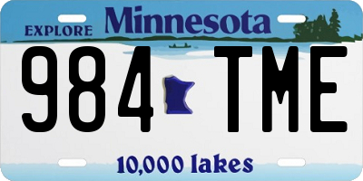 MN license plate 984TME