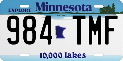 MN license plate 984TMF