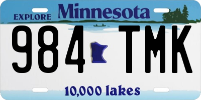 MN license plate 984TMK