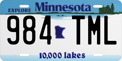 MN license plate 984TML