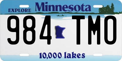 MN license plate 984TMO