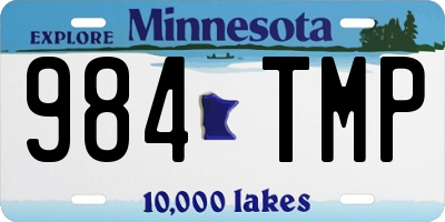 MN license plate 984TMP