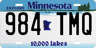 MN license plate 984TMQ