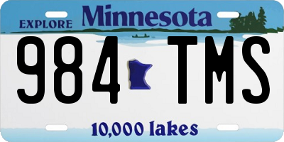 MN license plate 984TMS
