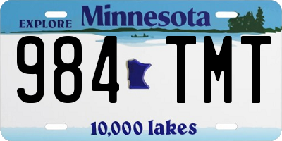MN license plate 984TMT