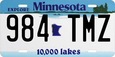 MN license plate 984TMZ