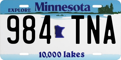 MN license plate 984TNA