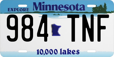 MN license plate 984TNF