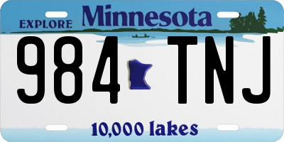 MN license plate 984TNJ