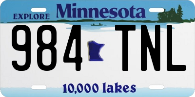 MN license plate 984TNL