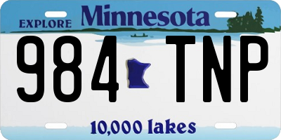 MN license plate 984TNP