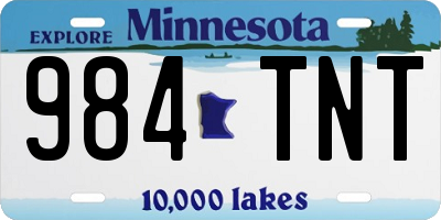 MN license plate 984TNT
