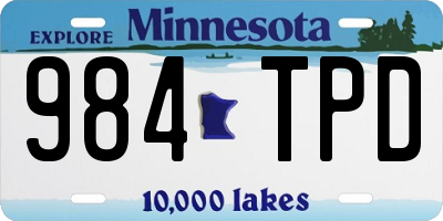 MN license plate 984TPD