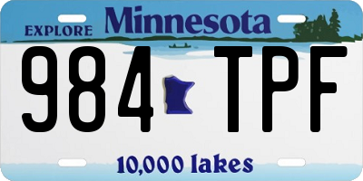 MN license plate 984TPF