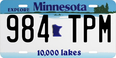 MN license plate 984TPM