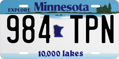 MN license plate 984TPN