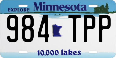 MN license plate 984TPP