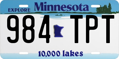 MN license plate 984TPT