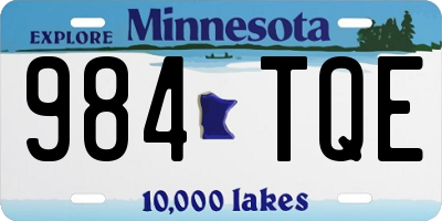 MN license plate 984TQE