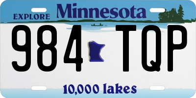 MN license plate 984TQP