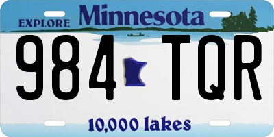 MN license plate 984TQR