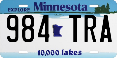 MN license plate 984TRA