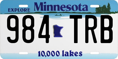 MN license plate 984TRB