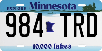MN license plate 984TRD