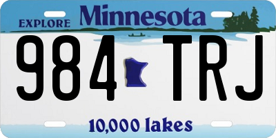 MN license plate 984TRJ
