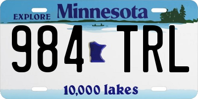 MN license plate 984TRL