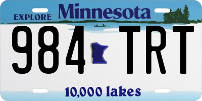 MN license plate 984TRT
